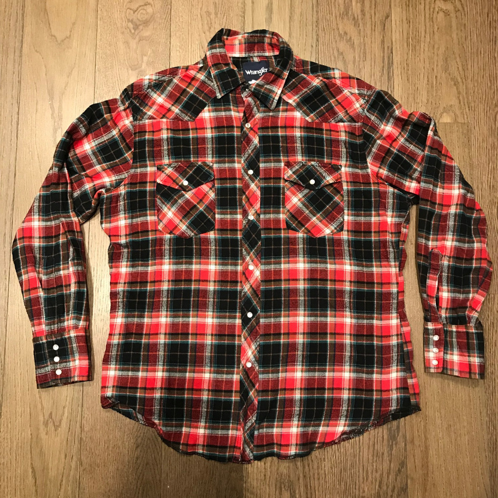 Wrangler Plaid Shirt with pearl snaps